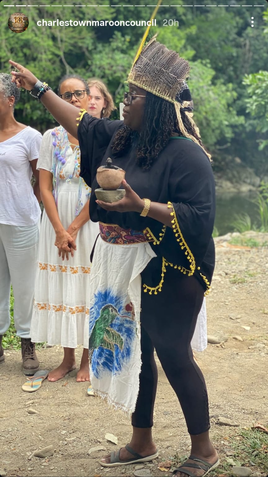 Traditional river ceremony on Community and Taíno Day